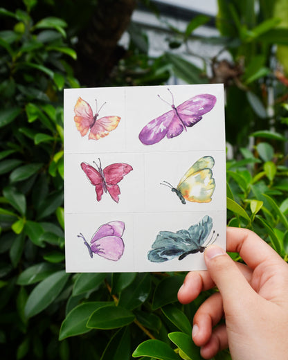 hình xăm dán tạm thời dính dính cánh bướm