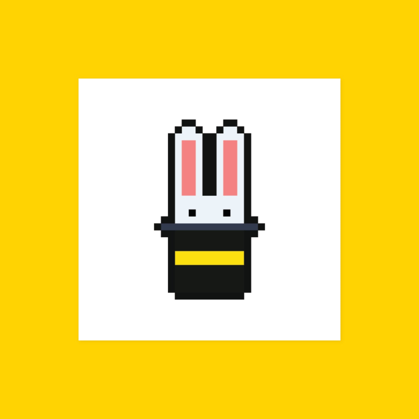 Pixel Bunny in Hat